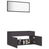 2 Piece Bathroom Furniture Set Grey Chipboard
