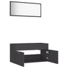 2 Piece Bathroom Furniture Set Grey Chipboard