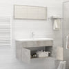 2 Piece Bathroom Furniture Set Concrete Grey Chipboard