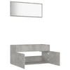 2 Piece Bathroom Furniture Set Concrete Grey Chipboard