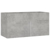 2 Piece Bathroom Furniture Set Concrete Grey Chipboard