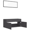 2 Piece Bathroom Furniture Set Grey Chipboard