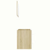 2 Piece Bathroom Furniture Set White and Sonoma Oak Chipboard