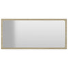 2 Piece Bathroom Furniture Set White and Sonoma Oak Chipboard