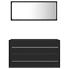 2 Piece Bathroom Furniture Set Grey Chipboard