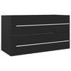 2 Piece Bathroom Furniture Set Grey Chipboard