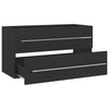 2 Piece Bathroom Furniture Set Grey Chipboard