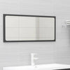 2 Piece Bathroom Furniture Set Grey Chipboard