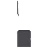 2 Piece Bathroom Furniture Set Grey Chipboard
