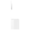 2 Piece Bathroom Furniture Set High Gloss White Chipboard
