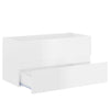 2 Piece Bathroom Furniture Set High Gloss White Chipboard
