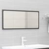 2 Piece Bathroom Furniture Set High Gloss Grey Chipboard