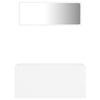 2 Piece Bathroom Furniture Set White Chipboard