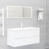 alt="2 Piece Bathroom Furniture Set White Chipboard"