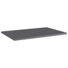 Bookshelf Boards 4 pcs High Gloss Grey 60x40x1.5 cm Chipboard