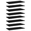 alt="Bookshelf Boards 8 pcs Black 80x20x1.5 cm Chipboard"