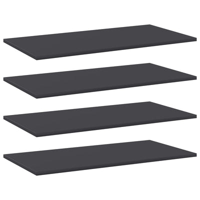 alt="Bookshelf Boards 4 pcs Grey 80x40x1.5 cm Chipboard"
