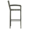 5 Piece Garden Bar Poly Rattan Grey