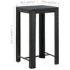 3 Piece Garden Bar Set with Cushions Poly Rattan Black