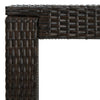 5 Piece Garden Bar Set with Cushions Poly Rattan Brown