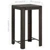 5 Piece Garden Bar Set with Cushions Poly Rattan Brown