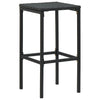 5 Piece Garden Bar Set with Cushions Poly Rattan Black