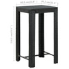 5 Piece Garden Bar Set with Cushions Poly Rattan Black