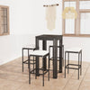 alt="5 Piece Garden Bar Set with Cushions Poly Rattan Black"