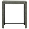 7 Piece Garden Bar Set with Cushions Poly Rattan Grey
