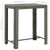 7 Piece Garden Bar Set with Cushions Poly Rattan Grey
