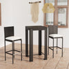 alt="3 Piece Outdoor Bar Set with Cushions Poly Rattan Black"