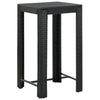 5 Piece Outdoor Bar Set with Cushions Poly Rattan Black