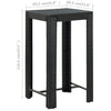 5 Piece Outdoor Bar Set with Cushions Poly Rattan Black