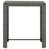 7 Piece Outdoor Bar Set with Cushions Poly Rattan Grey