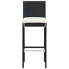5 Piece Garden Bar Set with Cushions Poly Rattan Black
