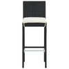 9 Piece Garden Bar Set with Cushions Poly Rattan Black