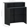 5 Piece Garden Bar Set with Cushions Black