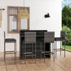 alt="5 Piece Garden Bar Set with Cushions Grey"