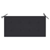 Garden Bench with Anthracite Cushion 112 cm Solid Teak Wood