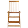 Garden Reclining Chairs 2 pcs with Cushions Solid Acacia Wood