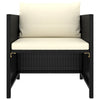8 Piece Garden Lounge Set with Cushions Poly Rattan Black