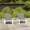 alt="Garden Lounge Chairs with Cushions 2 pcs Plastic White"