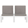 4 Piece Garden Lounge Set with Cushions Plastic White