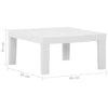 6 Piece Garden Lounge Set with Cushions Plastic White