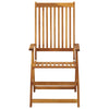 Garden Reclining Chairs 4 pcs with Cushions Solid Acacia Wood