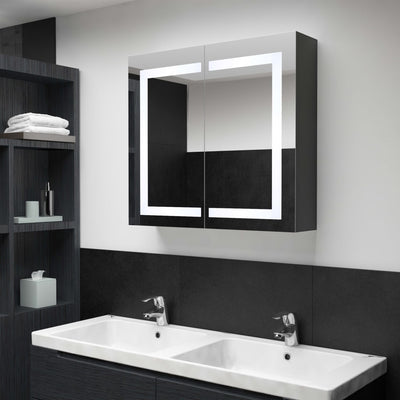 alt="LED Bathroom Mirror Cabinet 80x12.2x68 cm""