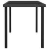 5 Piece Garden Dining Set Poly Rattan Black