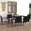 alt="7 Piece Garden Dining Set Poly Rattan Black"
