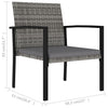 5 Piece Garden Dining Set Poly Rattan Grey