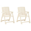 alt="Garden Chairs 2 pcs Plastic White"